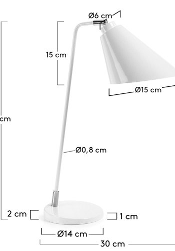 KAVE HOME Tipir bordlampe - hvid stl