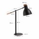 KAVE HOME Scarlett bordlampe - sort/natur metal/tr 