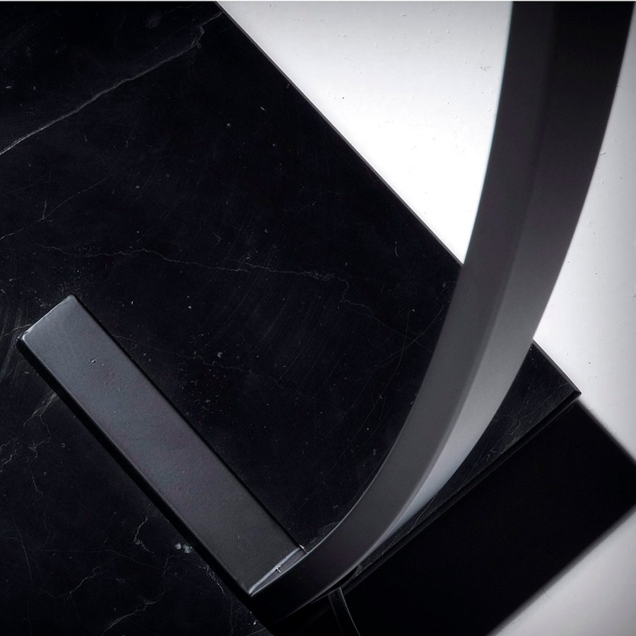 KAVE HOME Chop gulvlampe - sort metal/marmor/stof 