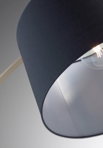 KAVE HOME Juhe gulvlampe - guld stl og sort stof/marmor