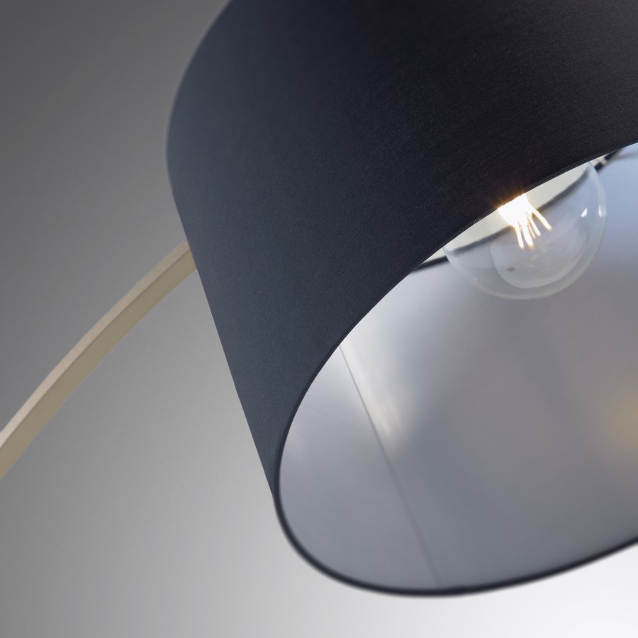 KAVE HOME Juhe gulvlampe - guld stl og sort stof/marmor