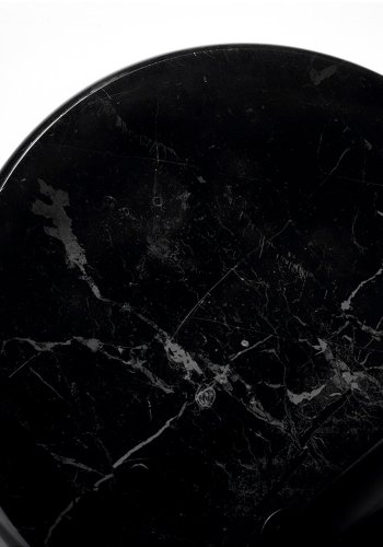 KAVE HOME May gulvlampe - sort bomuld, stl og marmor