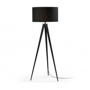 KAVE HOME Uzagi gulvlampe - sort metal/stof 