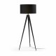 KAVE HOME Uzagi gulvlampe - sort metal/stof 