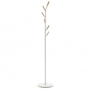 KAVE HOME Bren stumtjener - hvid/natur metal/tr