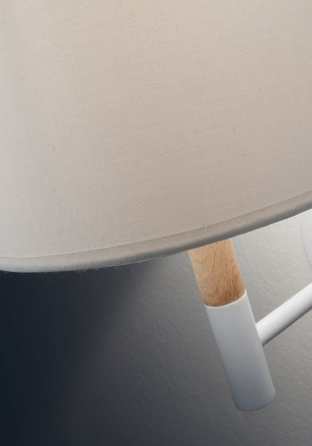 KAVE HOME Orsen vglampe - hvid bomuld/stl og natur bgetr