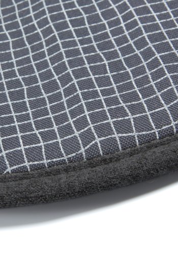 KAVE HOME Silke stolehynde, rund - grafitgr stof (35)