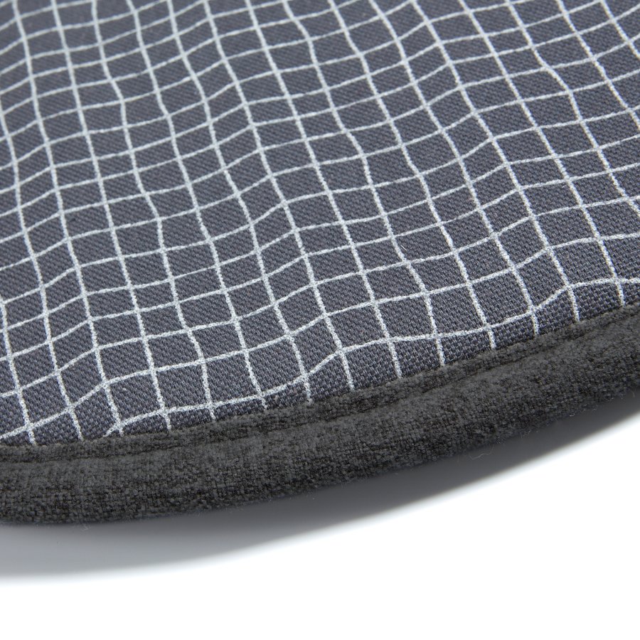 KAVE HOME Silke stolehynde, rund - grafitgr stof (35)