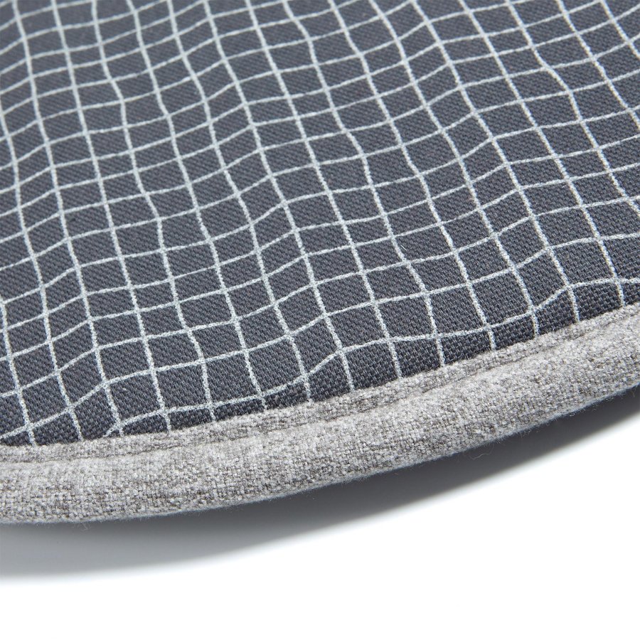 KAVE HOME Silke stolehynde, rund - grn stof (35)