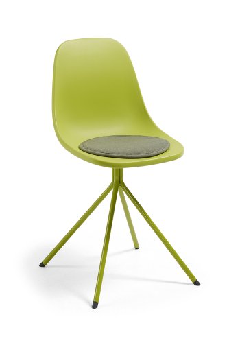 KAVE HOME Silke stolehynde, rund - grn stof (35)