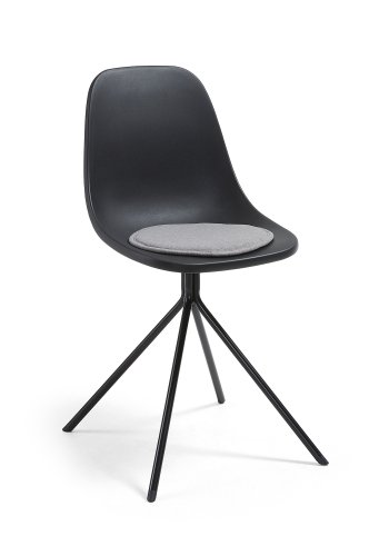 KAVE HOME Silke stolehynde, rund - lysegr stof (35)