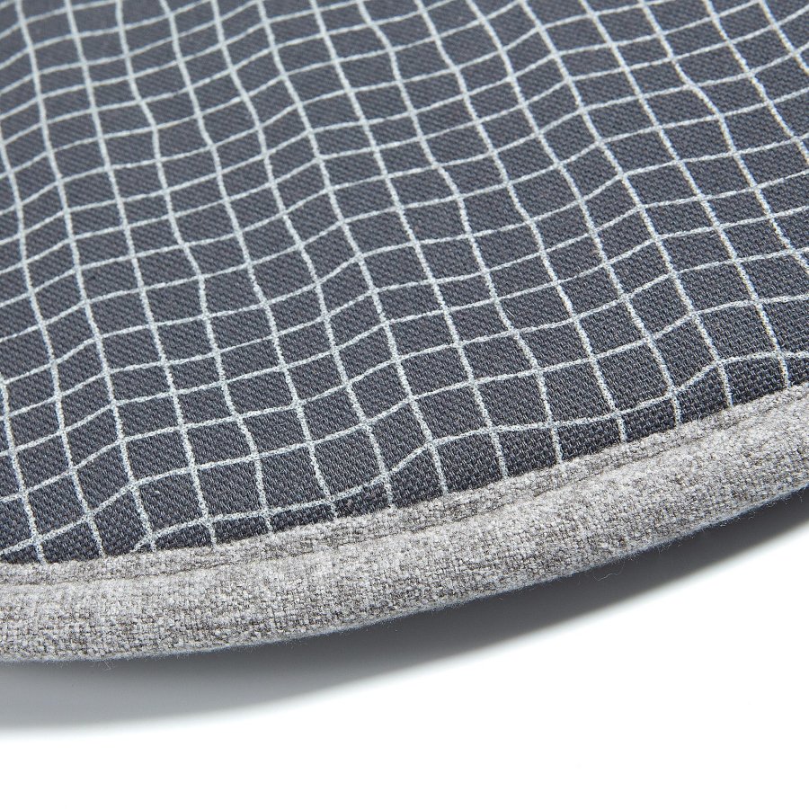 KAVE HOME Silke stolehynde, rund - lysebl stof (35)