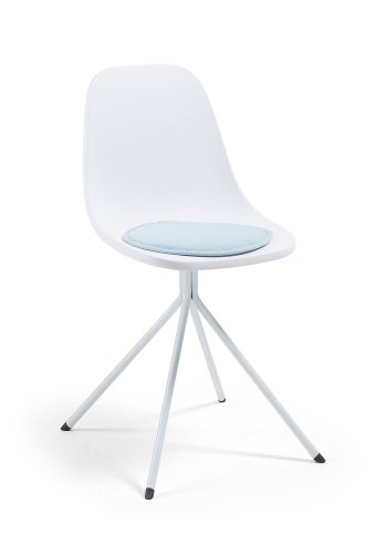 KAVE HOME Silke stolehynde, rund - lysebl stof (35)