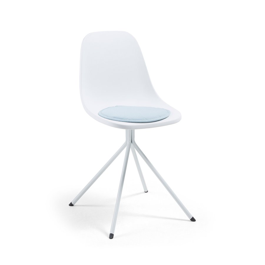 KAVE HOME Silke stolehynde, rund - lysebl stof (35)