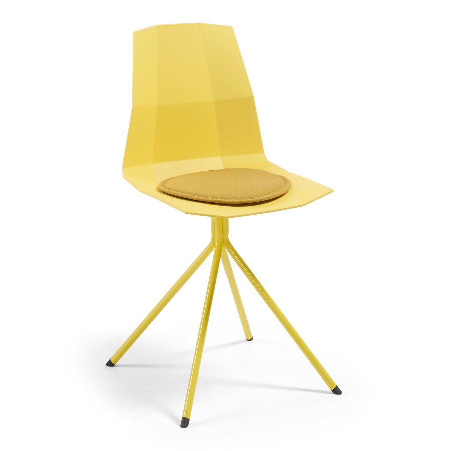 KAVE HOME Silke stolehynde, rund - sennepsgul stof (35)