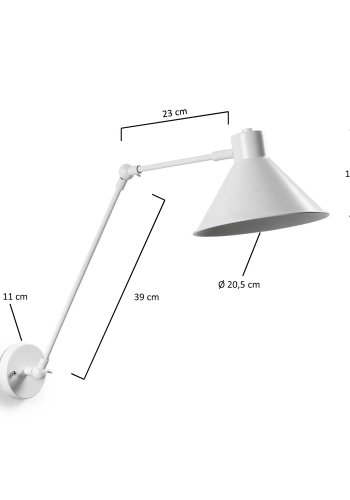 KAVE HOME Dione vglampe - hvid stl