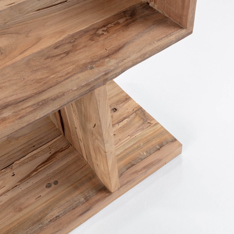 KAVE HOME Arundel reol, m. 4 rum - genbrugs teaktr (55x132)