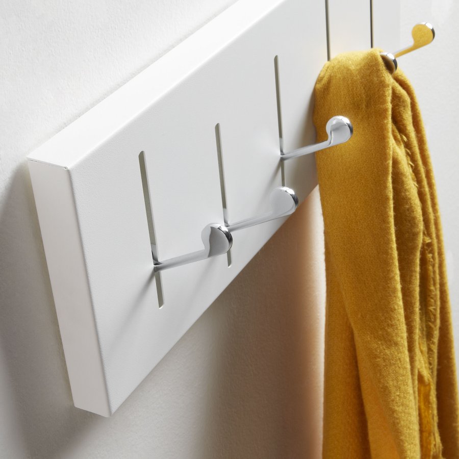 KAVE HOME Anais knagerkke - hvid/slv metal 