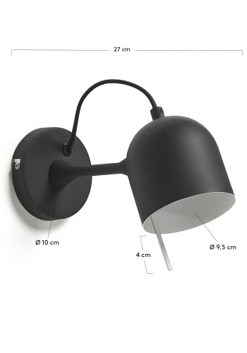 KAVE HOME Lucilla vglampe - sort stl