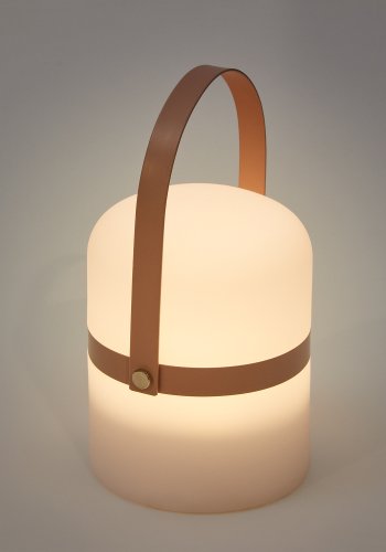 KAVE HOME Ridley mini LED bordlampe i pink polyethylen