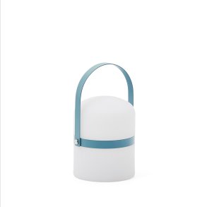 KAVE HOME Ridley mini LED bordlampe i bl polyethylen