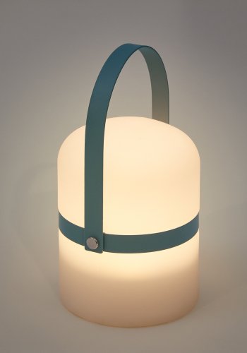 KAVE HOME Ridley mini LED bordlampe i bl polyethylen