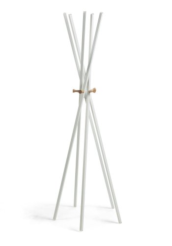 KAVE HOME Benzara stumtjener - hvid/natur metal/tr 