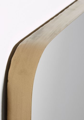 KAVE HOME Marco vgspejl, kvadratisk - spejlglas og guld stl (60x60)