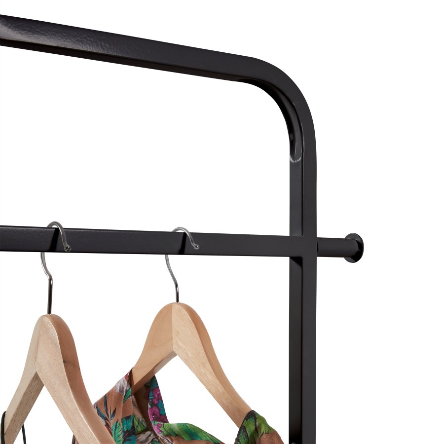 KAVE HOME Celsie tjstativ, m. hylde - sort MDF og stl