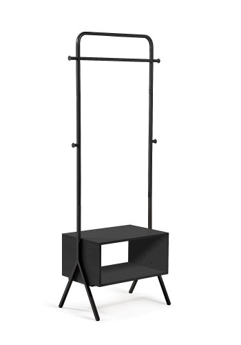 KAVE HOME Celsie tjstativ, m. hylde - sort MDF og stl