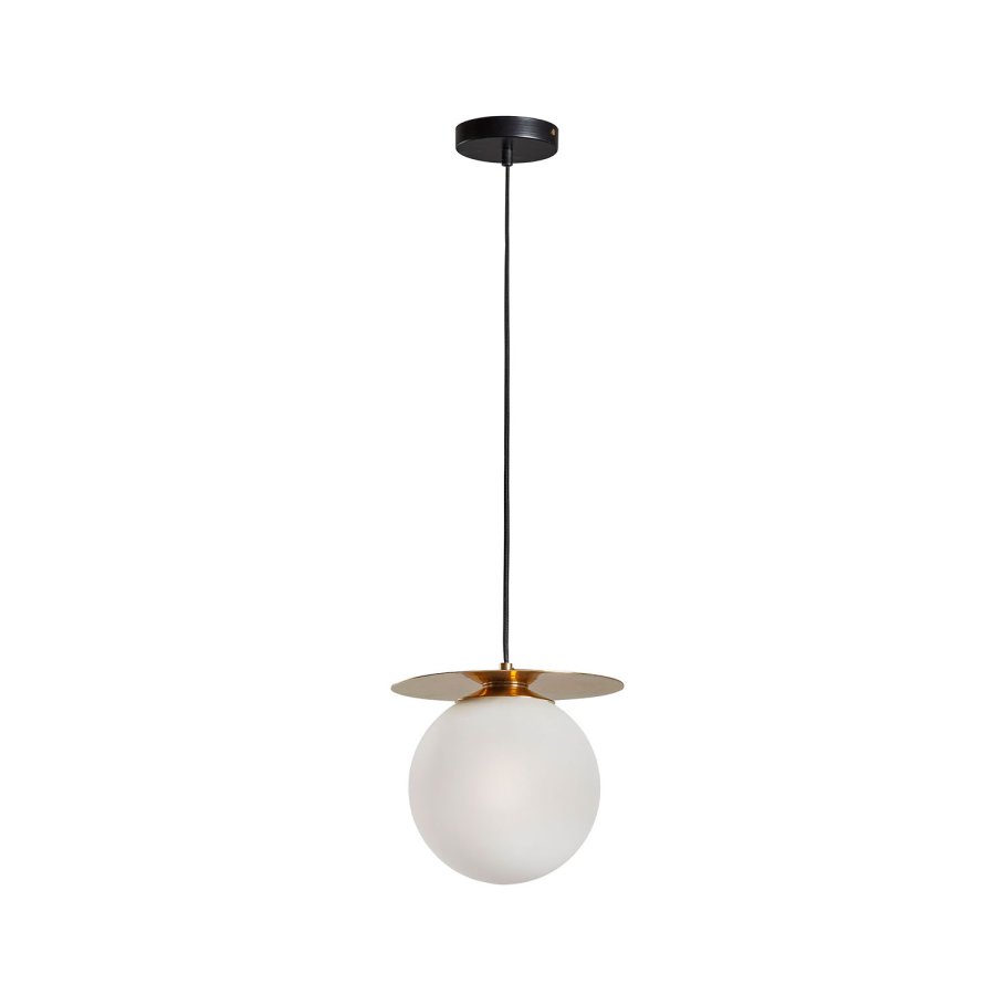 KAVE HOME Manz loftlampe - frostet glas og messing metal 