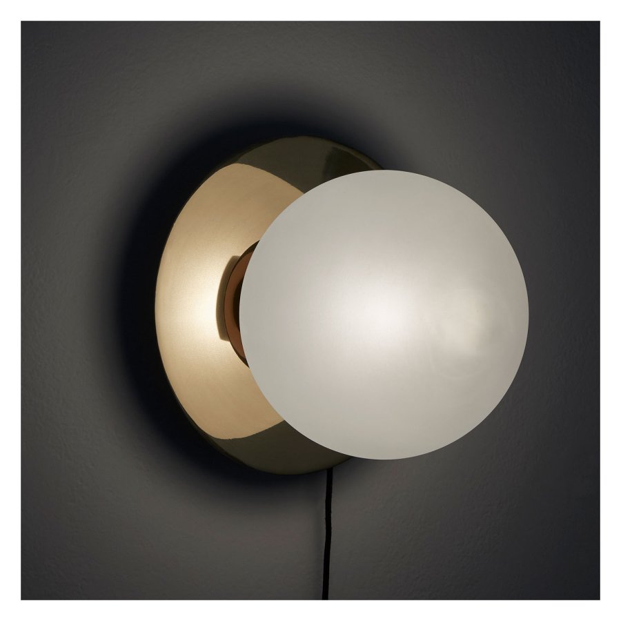 KAVE HOME Manz vglampe - frostet glas og messing metal 