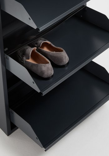 KAVE HOME Ode skoskab, m. 3 lger - sort stl (50x103)