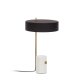 KAVE HOME Phant bordlampe - hvid marmor og sort metal