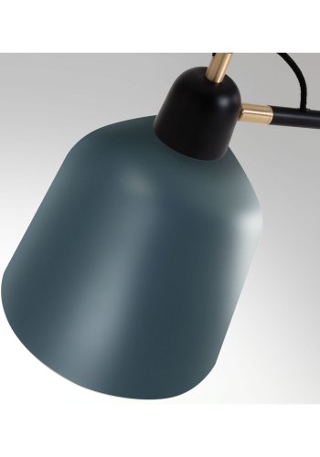 KAVE HOME Olimpia gulvlampe - gr og mrkebl metal