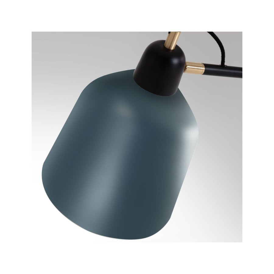 KAVE HOME Olimpia gulvlampe - gr og mrkebl metal