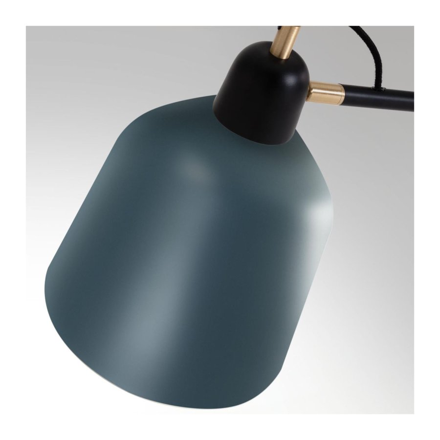 KAVE HOME Olimpia gulvlampe - gr og mrkebl metal