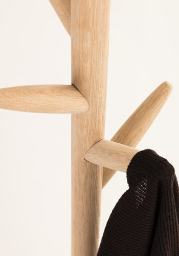 KAVE HOME Natane stumtjener - hvidkalket birk (H:163)