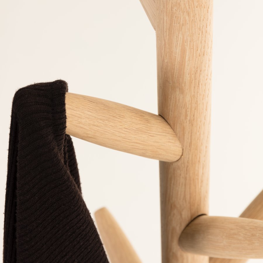 KAVE HOME Natane stumtjener - hvidkalket birk (H:163)