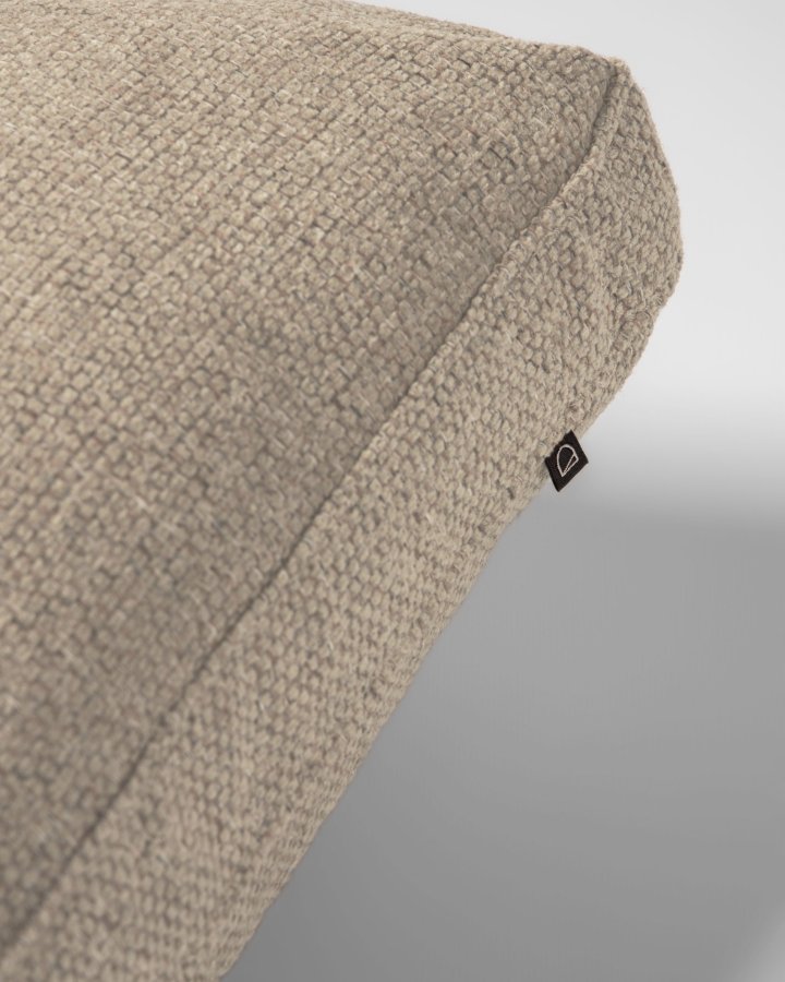 KAVE HOME Blok pude, kvadratisk - beige chenille (60x60)