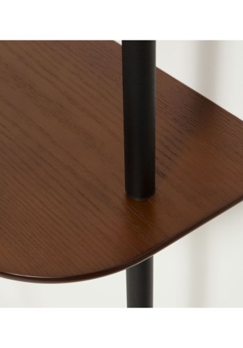 KAVE HOME Marcolina knagerkke m. hylde - brun egetrsfiner og sort metal