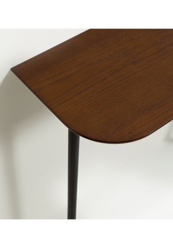 KAVE HOME Marcolina knagerkke m. hylde - brun egetrsfiner og sort metal