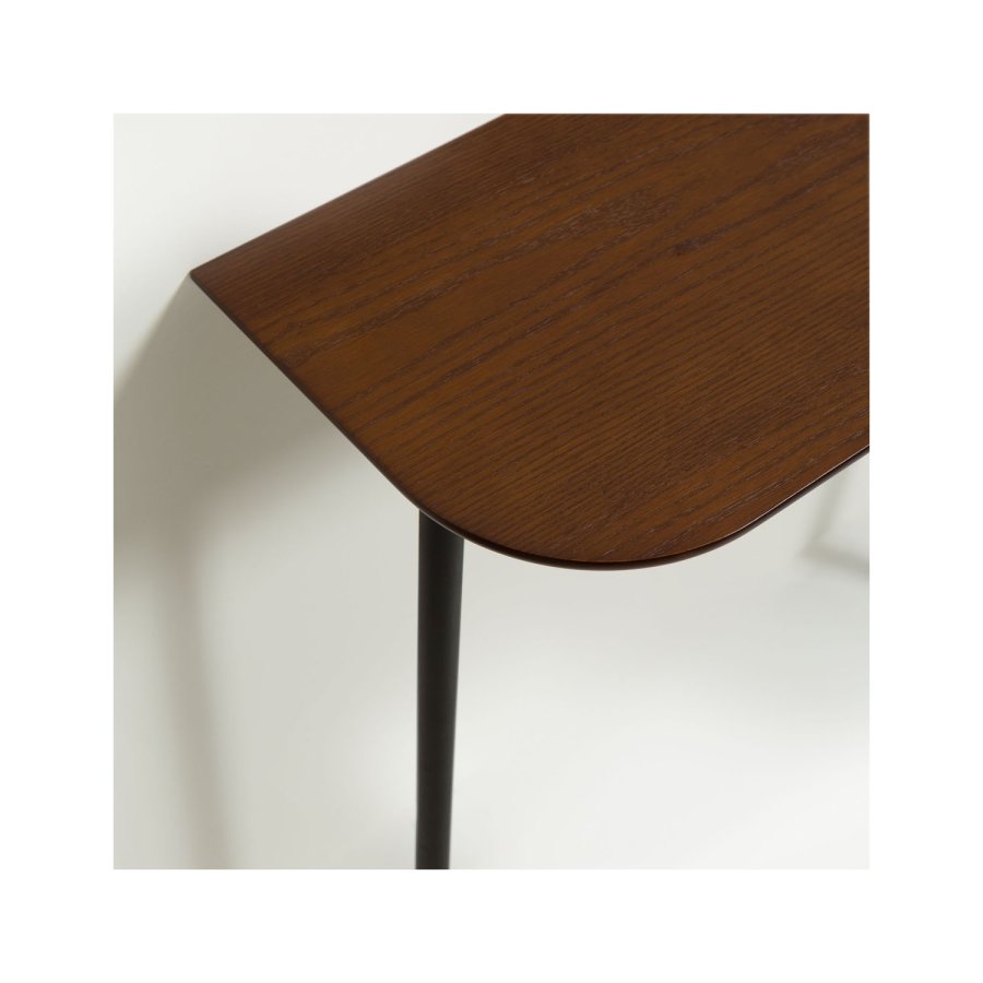 KAVE HOME Marcolina knagerkke m. hylde - brun egetrsfiner og sort metal