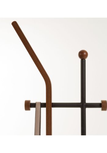 KAVE HOME Magali stumtjener - brun egetrsfiner og sort metal