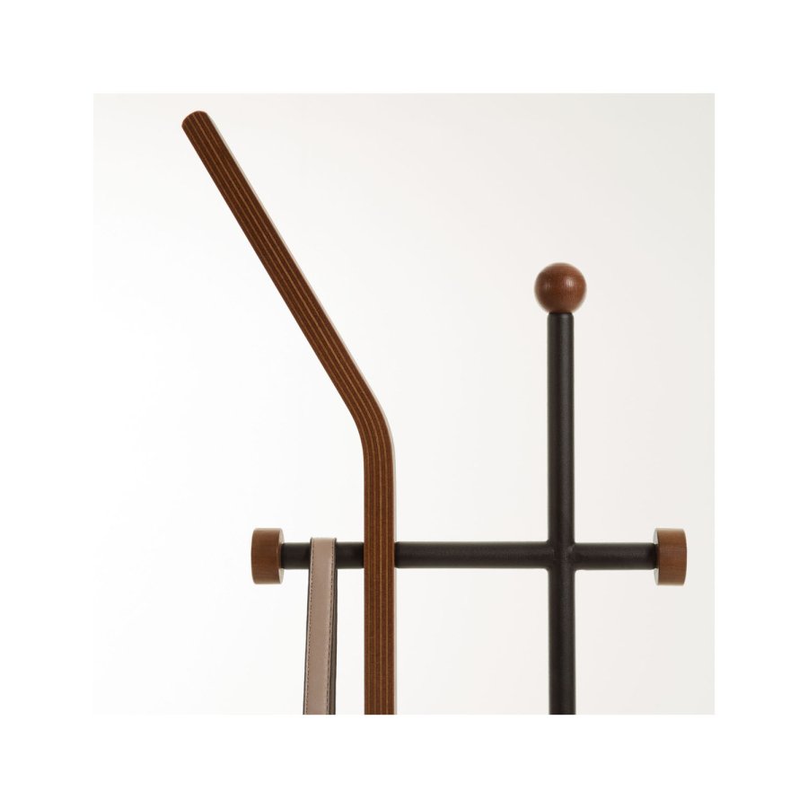 KAVE HOME Magali stumtjener - brun egetrsfiner og sort metal