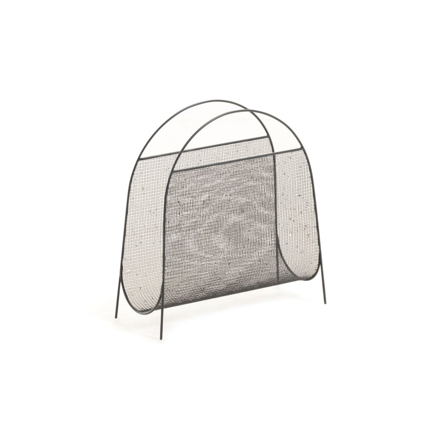 KAVE HOME Aviva magasinholder m. hndtag - mrkegr metal