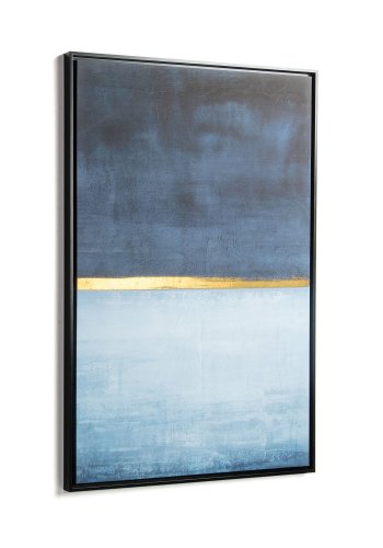 KAVE HOME rektangulr Wrigley blue billede - multifarvet papir og tr (90x60)