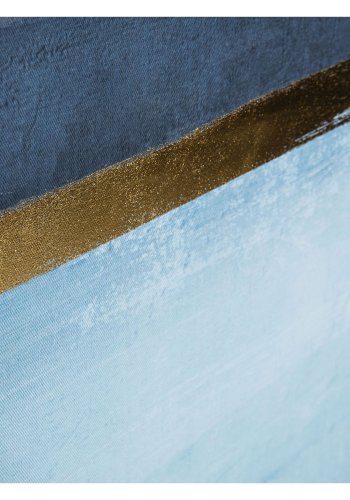 KAVE HOME rektangulr Wrigley blue billede - multifarvet papir og tr (90x60)