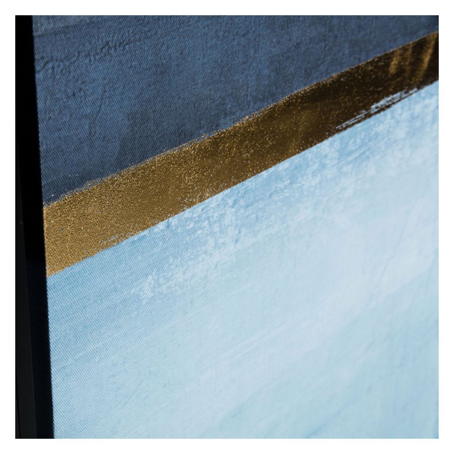 KAVE HOME rektangulr Wrigley blue billede - multifarvet papir og tr (90x60)