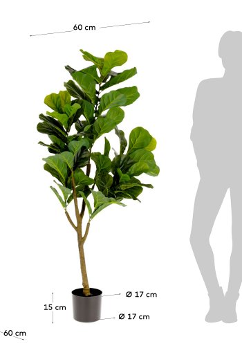 KAVE HOME Ficus kunstig plante - grn polyethylen (H:150)